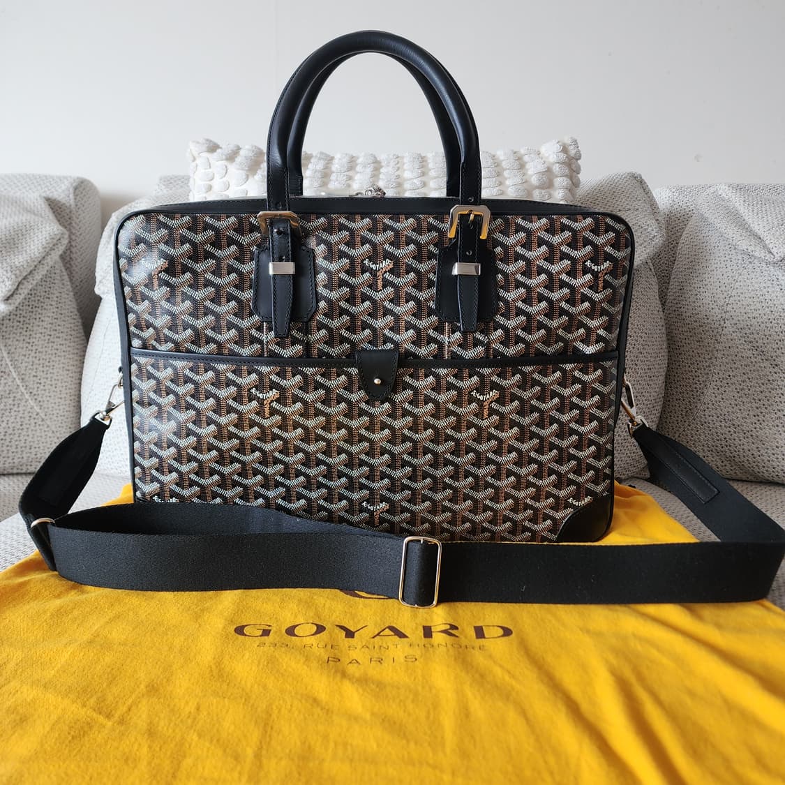 전시품급 고야드 암바사드 mm 서류가방 브리프케이스 토트 숄더백 상품이미지1