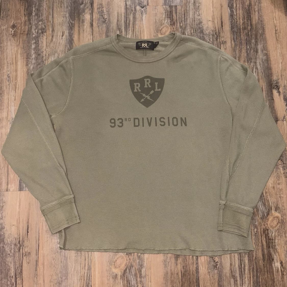 더블 알엘 93rd 디비전 와플 니트 써멀 롱 슬리브 티셔츠 상품이미지1