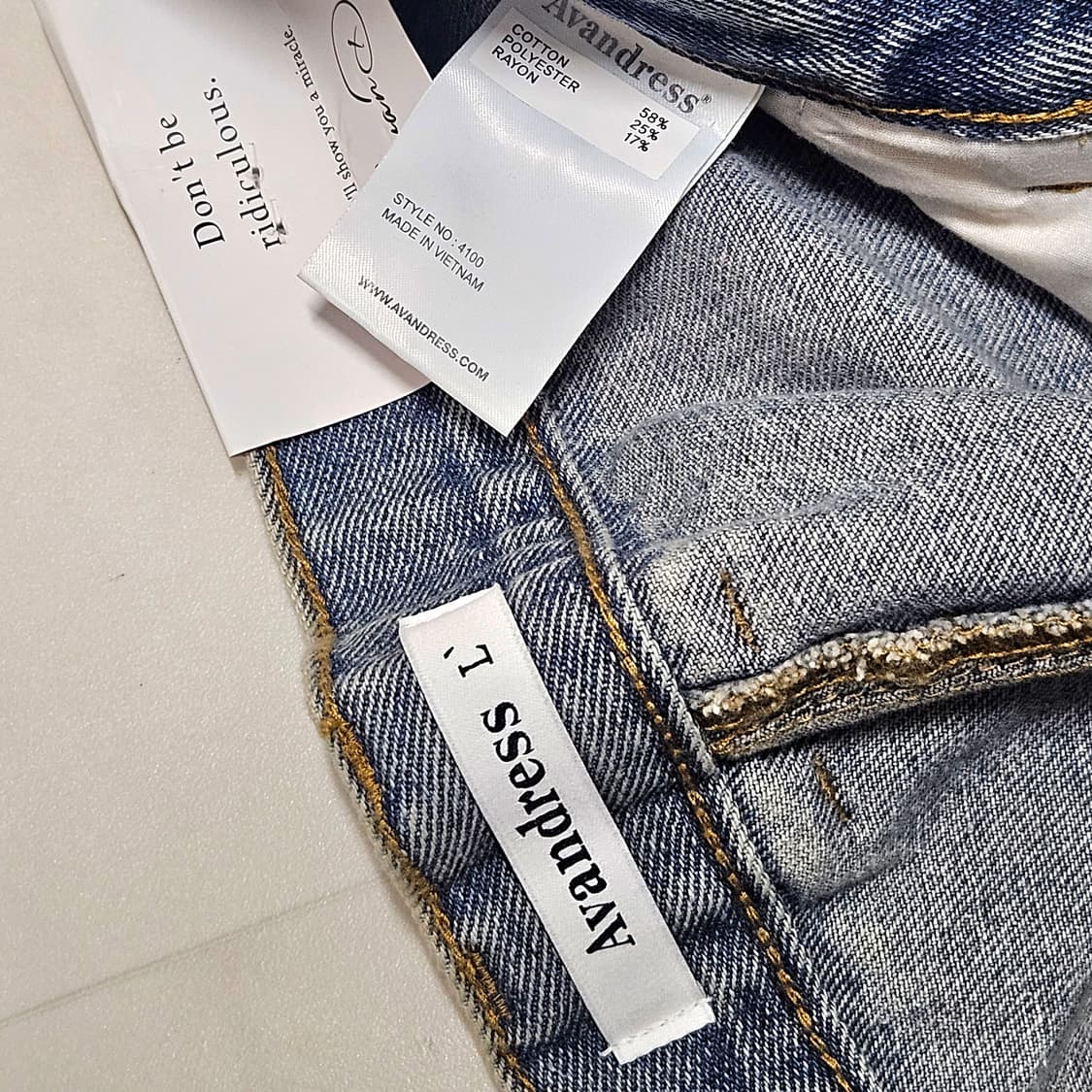 L 새상품 어반드레스 사이드 빅 카고팬츠 데님 상품이미지4