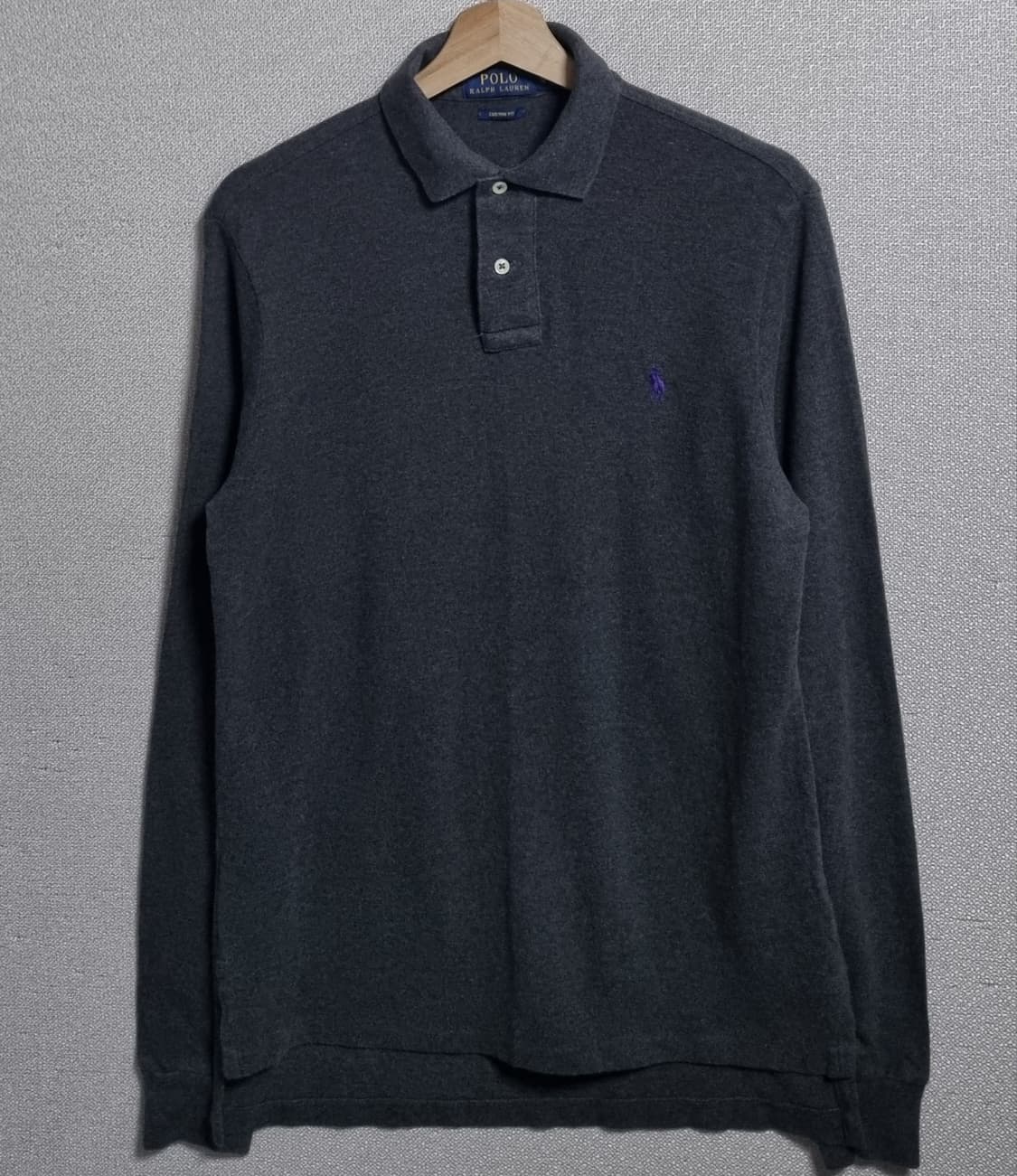 S ) 폴로랄프로렌 다크그레이 커스텀핏 PK 롱슬리브 긴팔티 상품이미지1