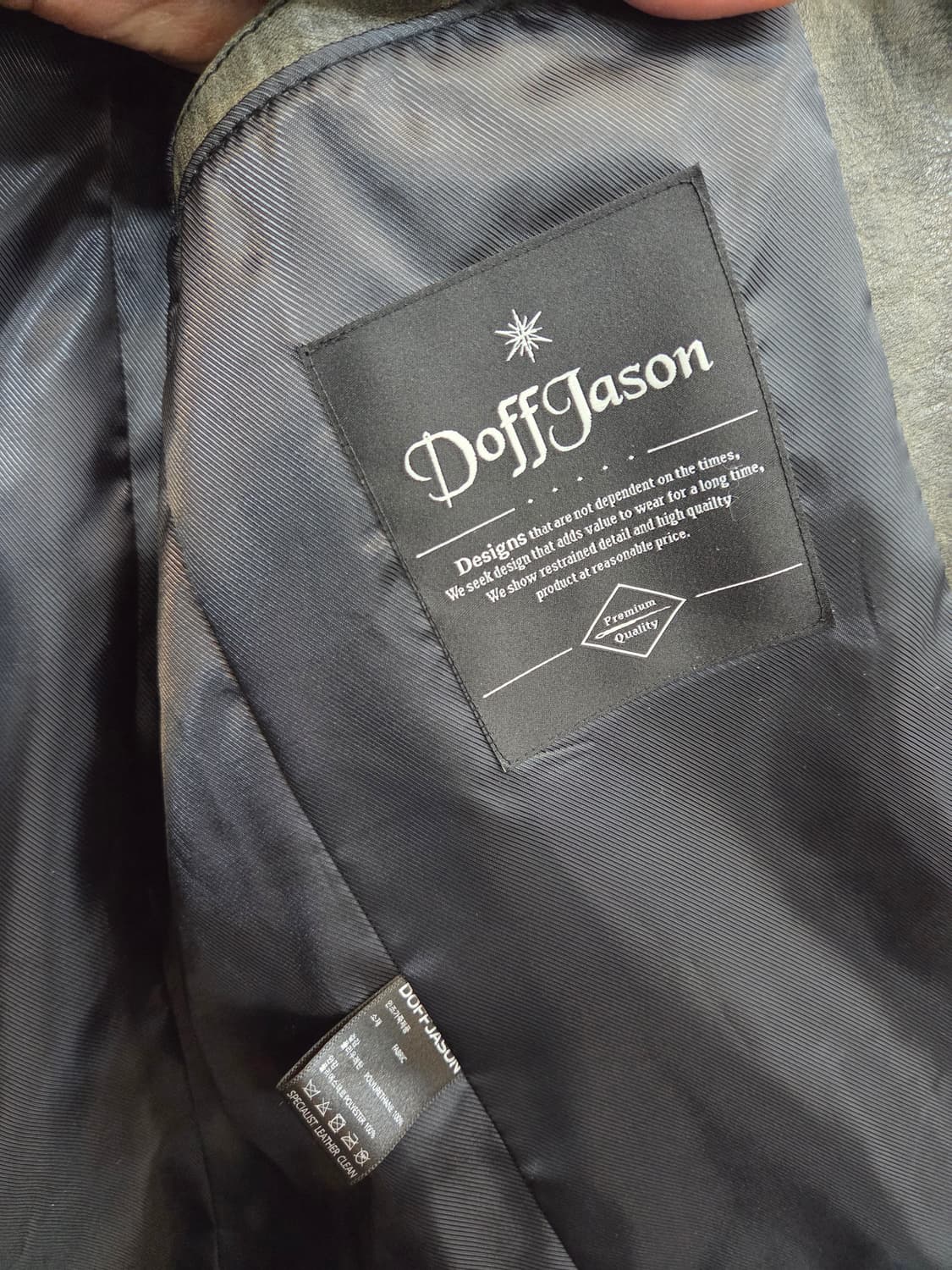 도프제이슨 빈티지워싱 스트럭처드 레더 블레이저 자켓 m 상품이미지4