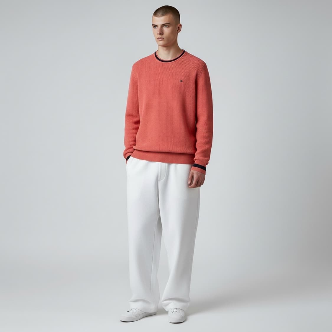 [M] Tommy 타미힐피거 코튼 라운드 니트 상품이미지4