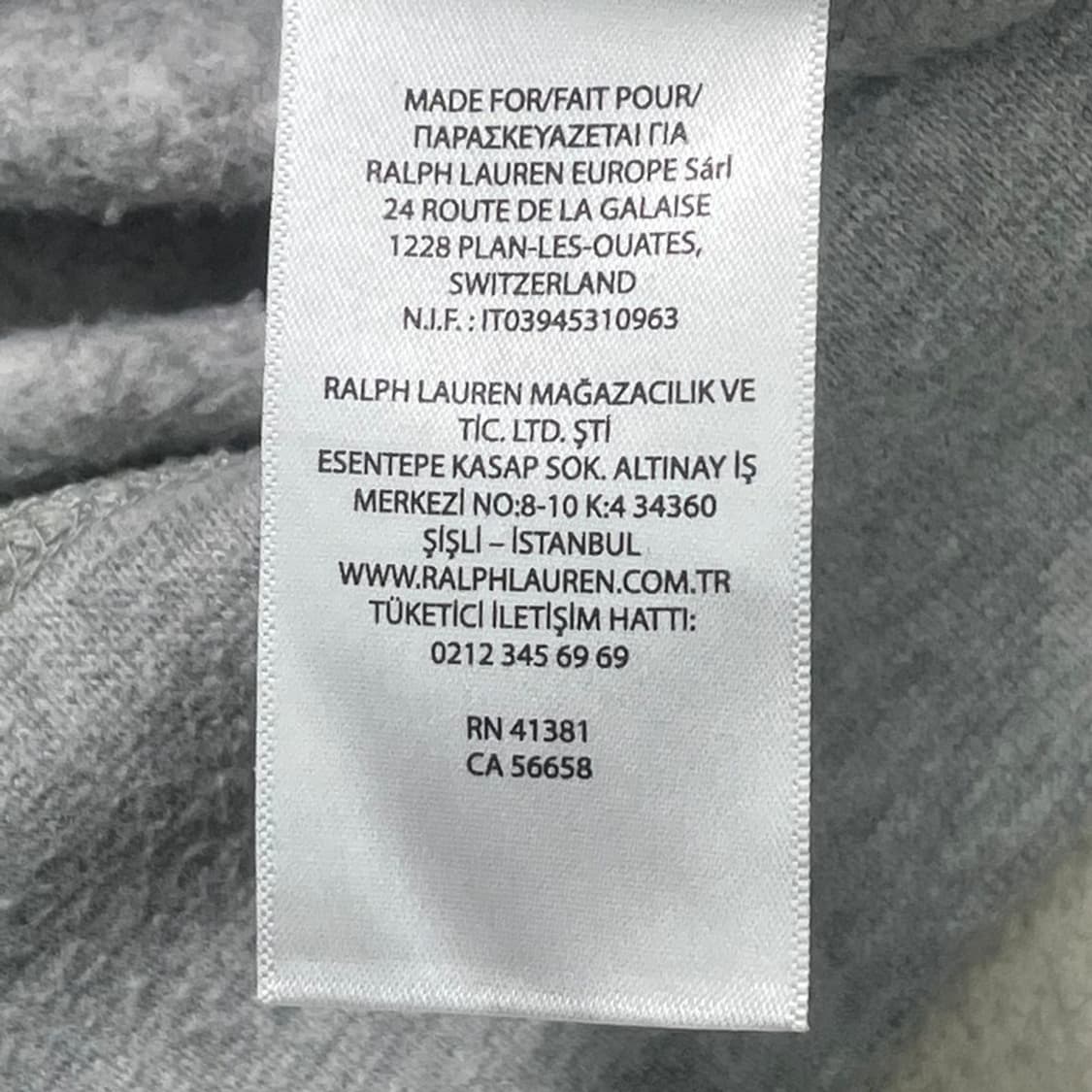RALPH LAUREN 빅로고 후드티 그레이 L 상품이미지8