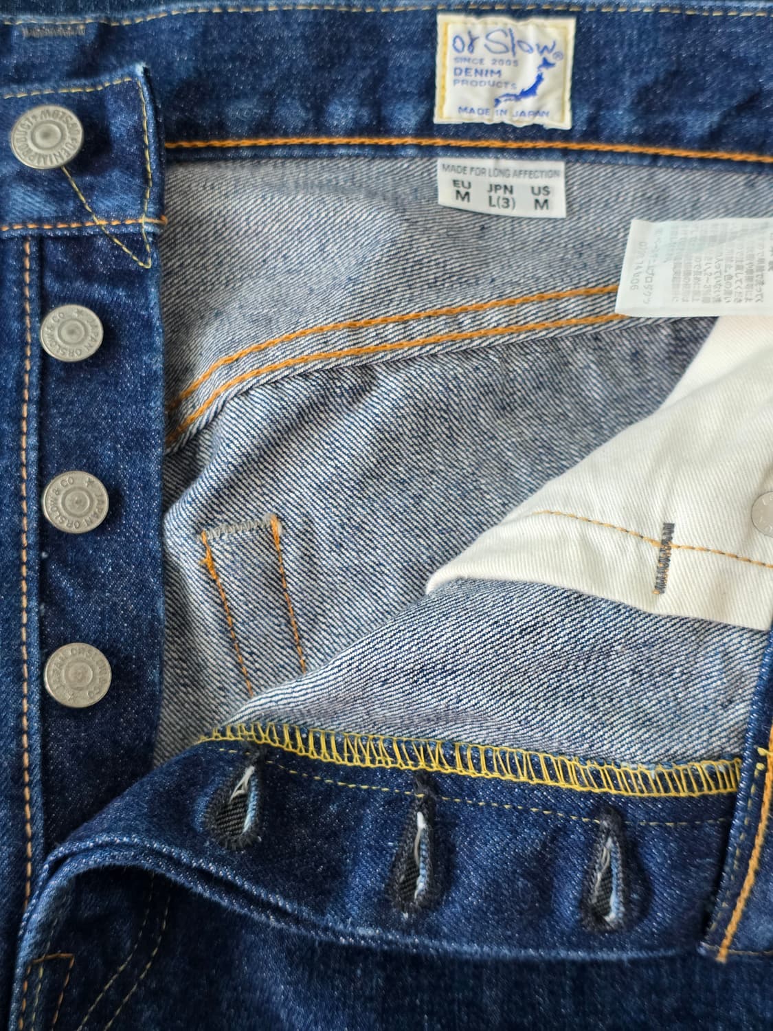 오어슬로우 orSLOW 105 one wash 셀베지 진 팬츠 L (3) 상품이미지9