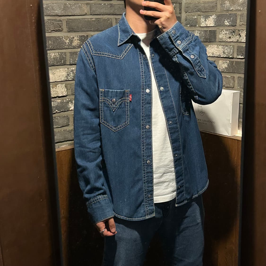 XL) 리바이스 아이코닉 type1 데님 웨스턴 셔츠 상품이미지7