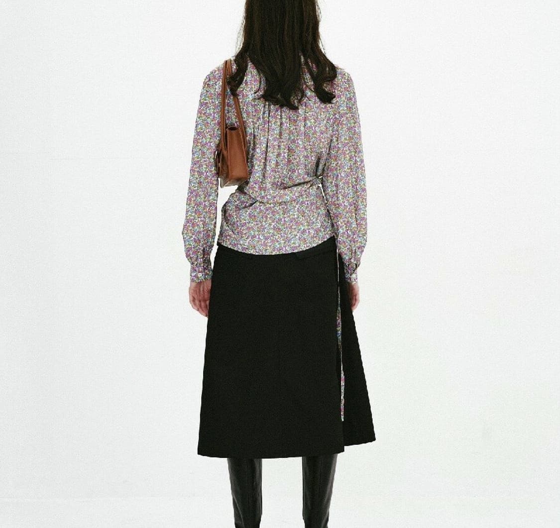 문스워드 플로럴 타이 블라우스 새상품 상품이미지3