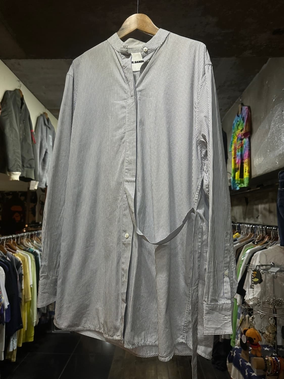 Jil Sander 질샌더 스트랩 포인트 스트라이프 셔츠 상품이미지1