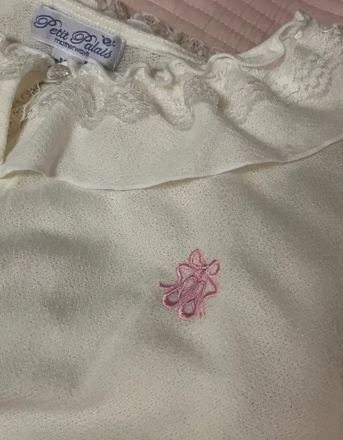 발레슈즈 화이트 빈티지 가디건 상품이미지1