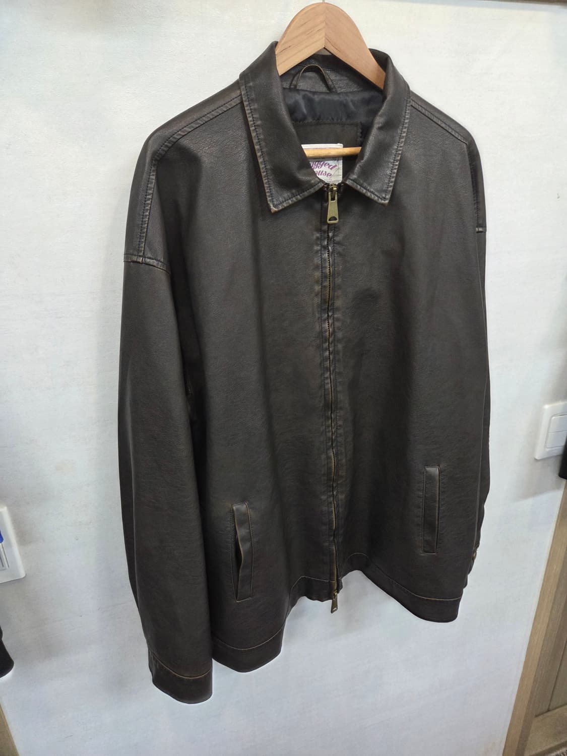 러기드하우스 빈티지워싱 투웨이 레더 자켓 xxl 상품이미지6