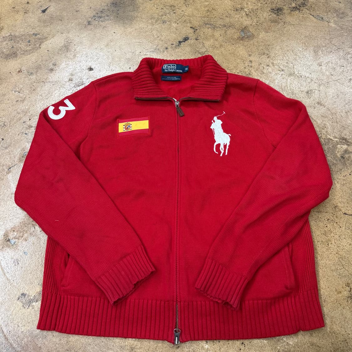 폴로 랄프로렌 레드 에스파냐 니트 집업  상품이미지2