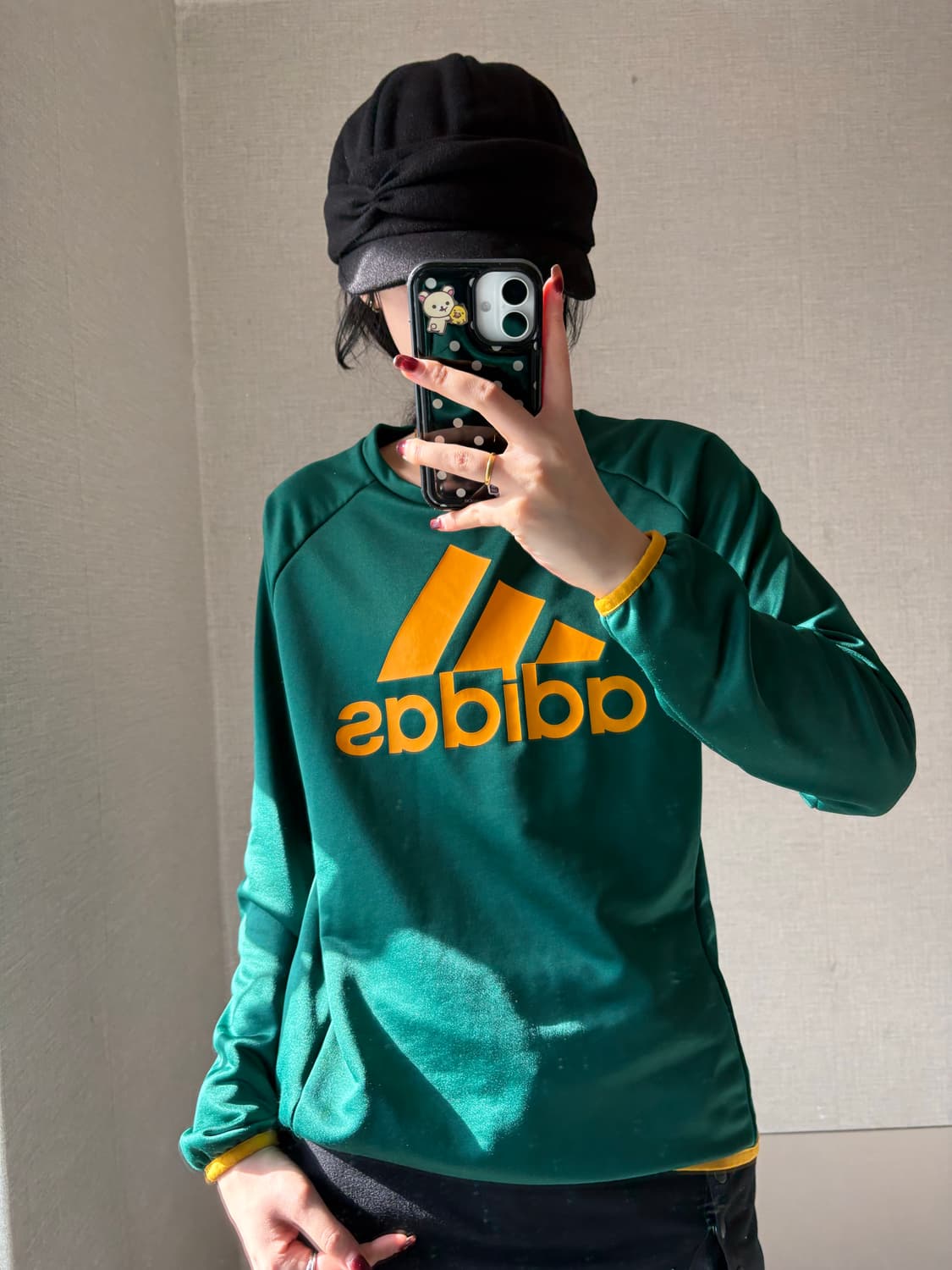 아디다스 그린 빅로고 롱슬리브 상품이미지5