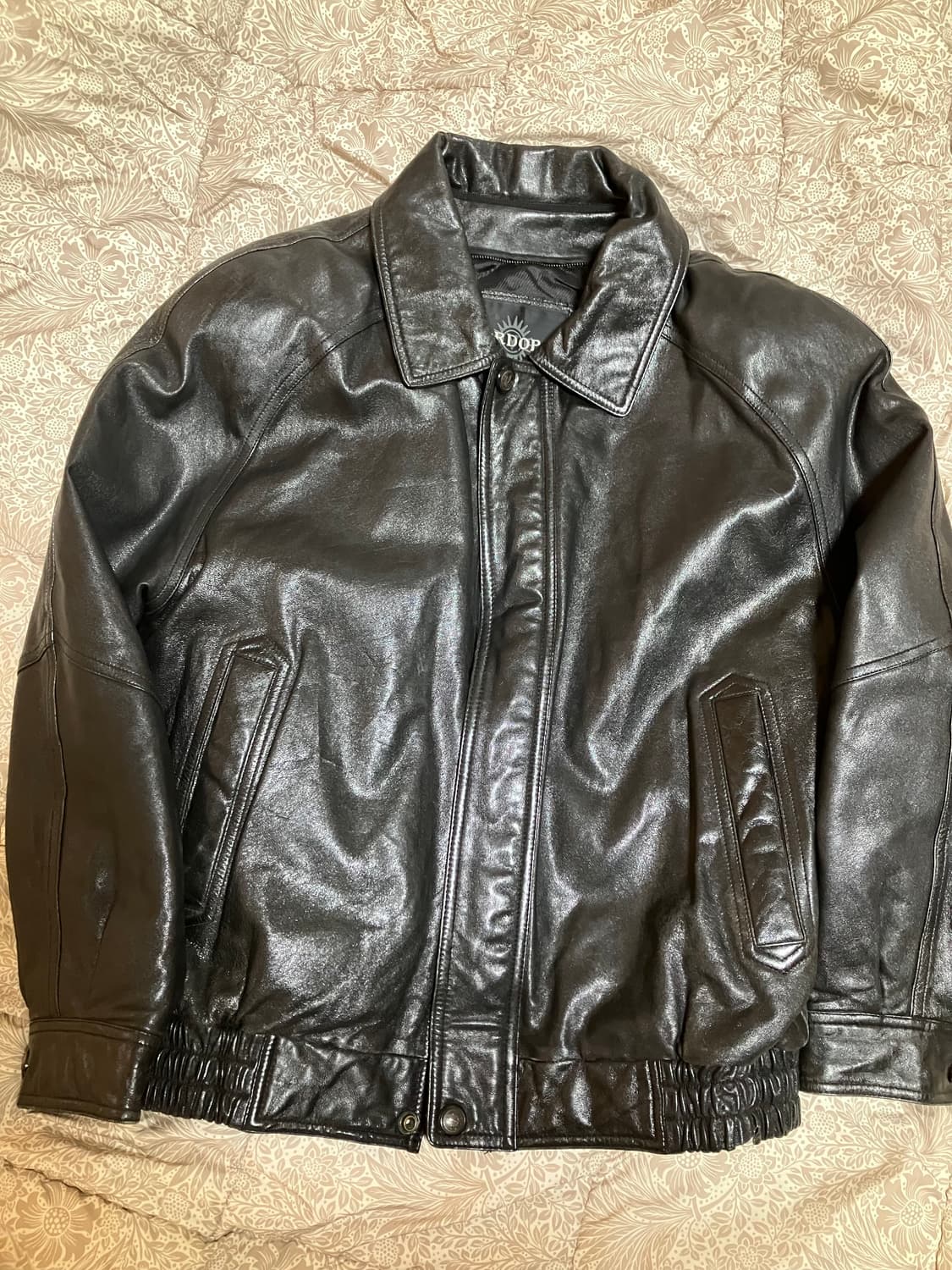 빈티지 레더 봄버 자켓 상품이미지1