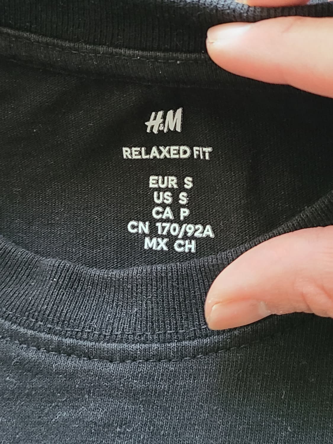 [S] H&M 반팔 티셔츠 릴렉스핏 블랙 3장 일괄 판매 상품이미지2