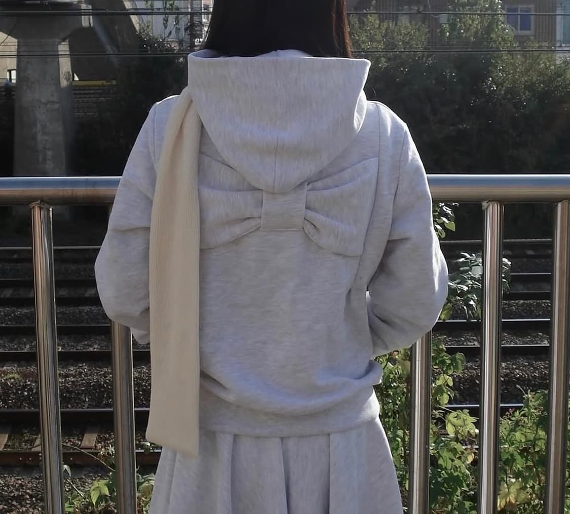 체메씨 보우리본집업+스커트 판매해요 상품이미지2