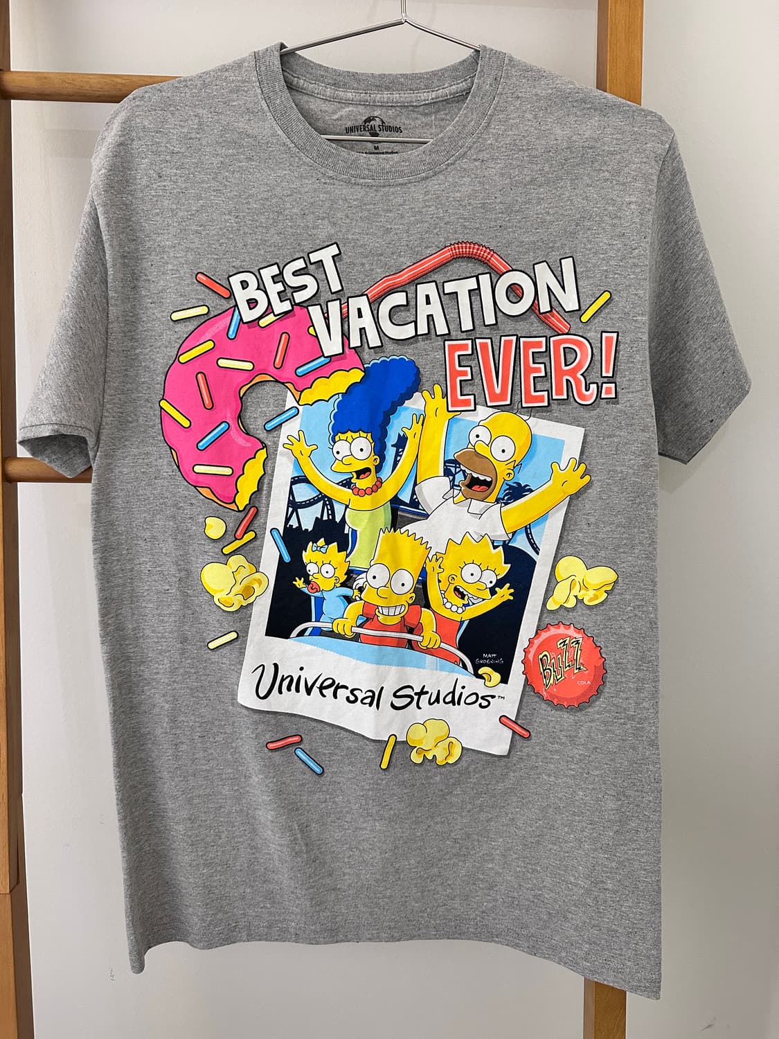 유니버셜 스튜디오 심슨 가족 티셔츠 회색(사이즈 M) 상품이미지1