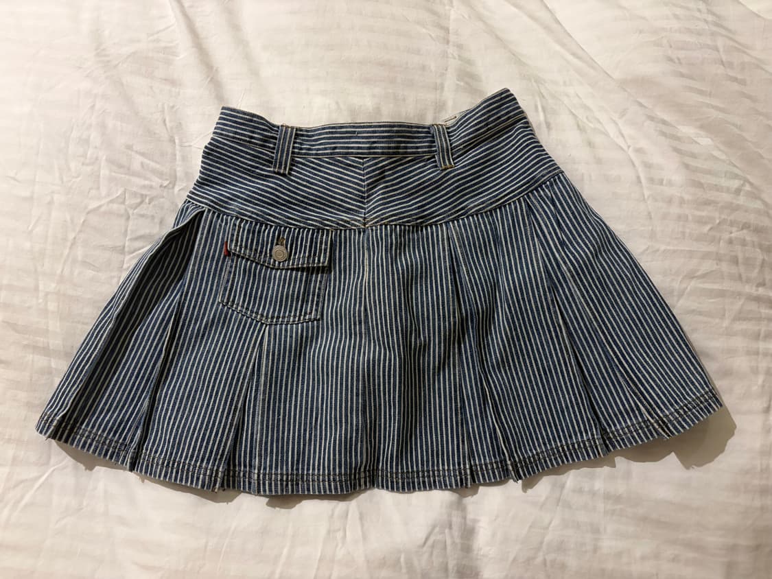 네이비 스트라이프 스커트 펑크 상품이미지1