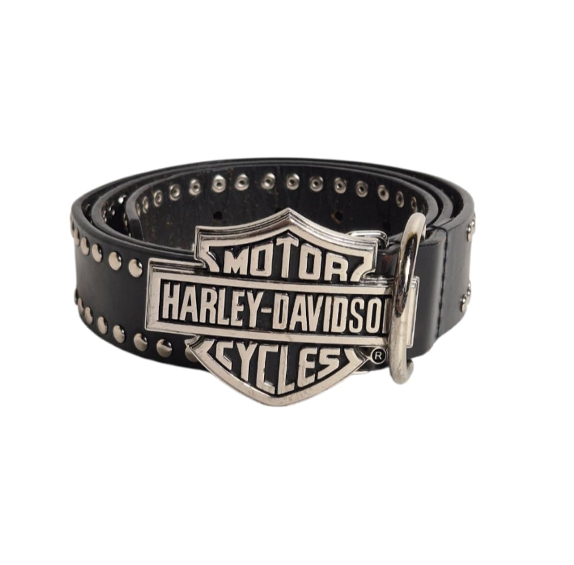 HD) 할리 데이비슨 모터사이클 로고 스터드 레더 벨트 상품이미지1
