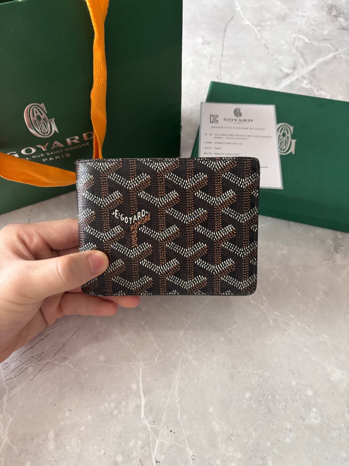 (정품) 고야드 빅투와르 반지갑 블랙 풀박스 상품이미지1
