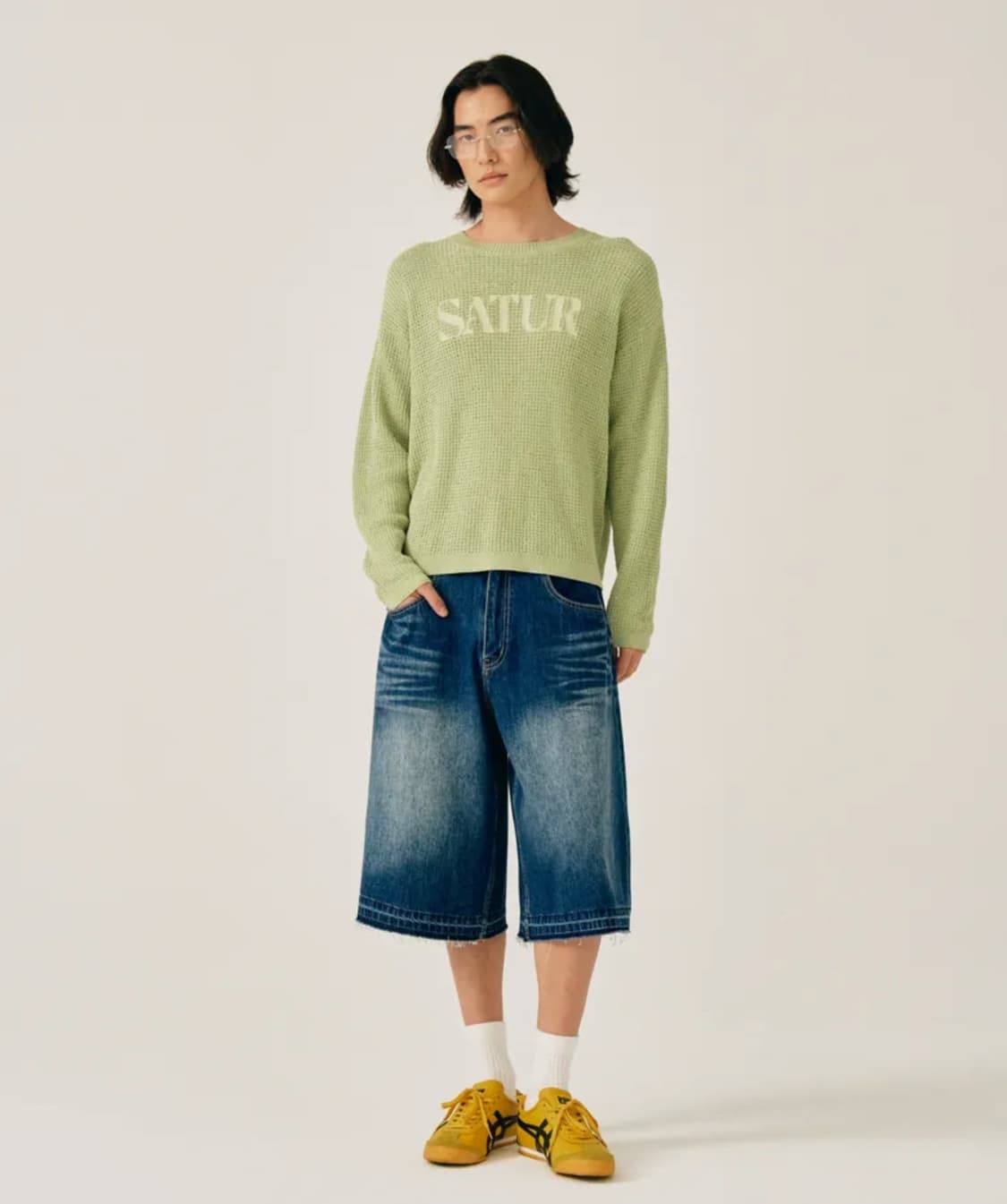 (새상품) 세터 가봉 데님 버뮤다 팬츠 인디고 블루 L  상품이미지3