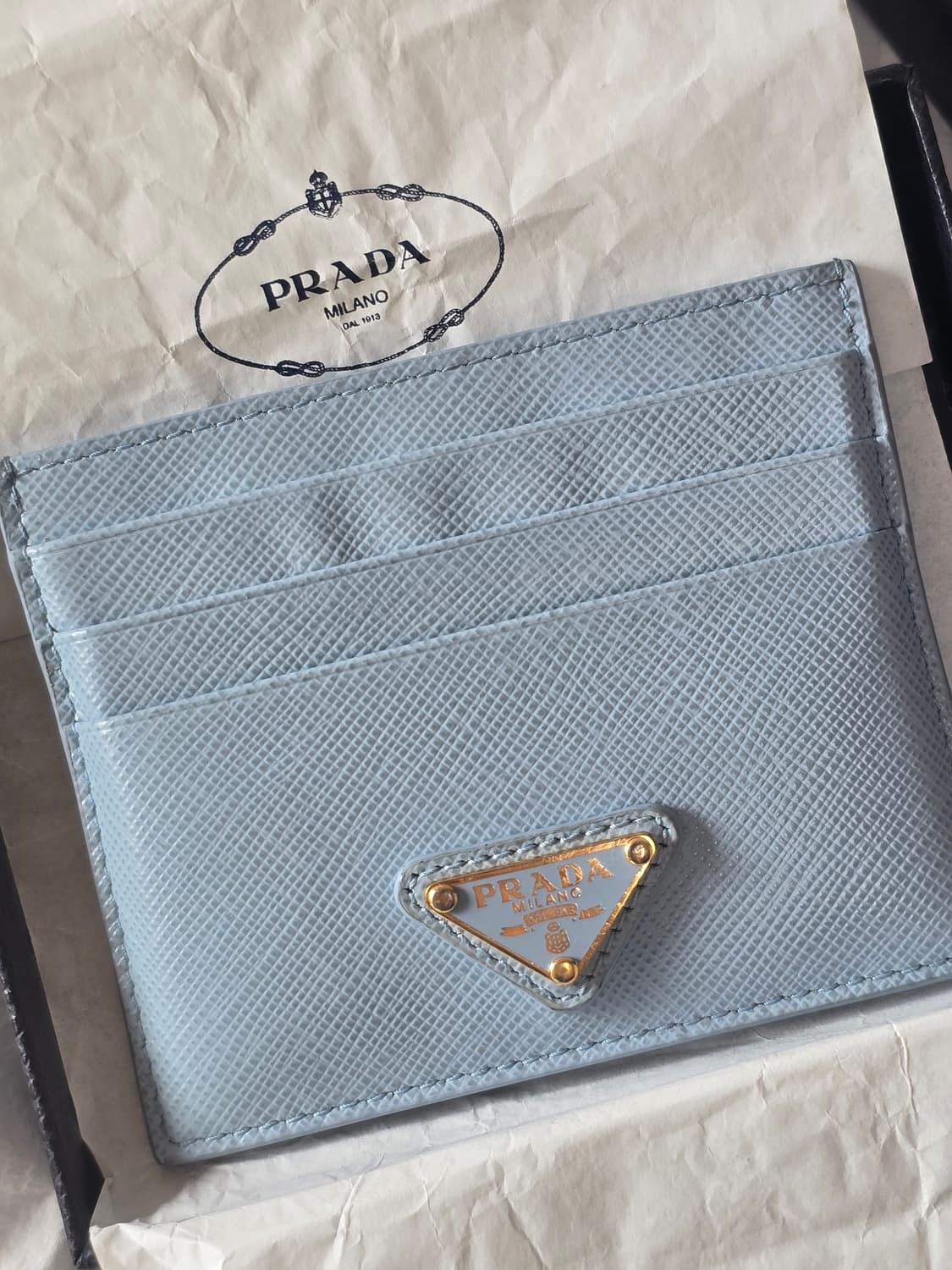 프라다 사피아노 카드지갑 하늘색 상품이미지2