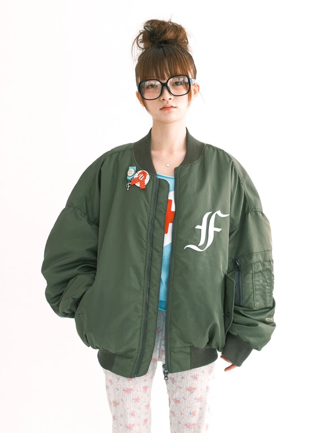 구해요) 샵페어리 봄버 자켓 카키 상품이미지1