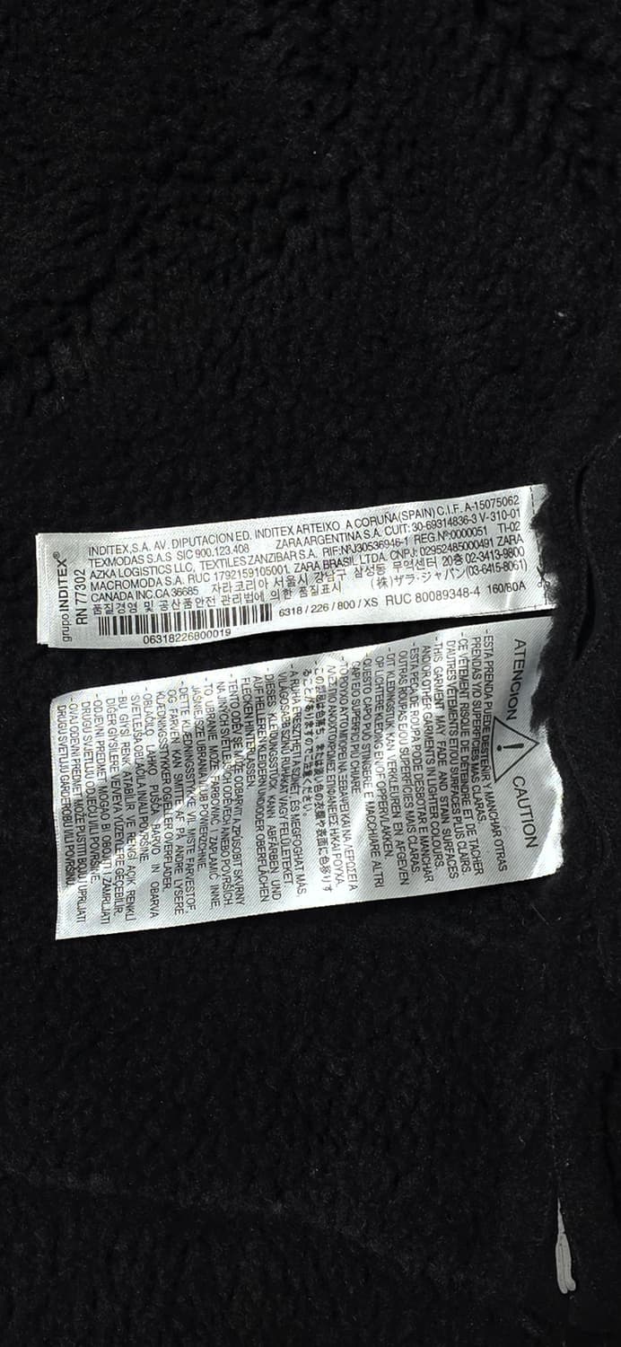 자라 블랙 무스탕 XS 상품이미지4