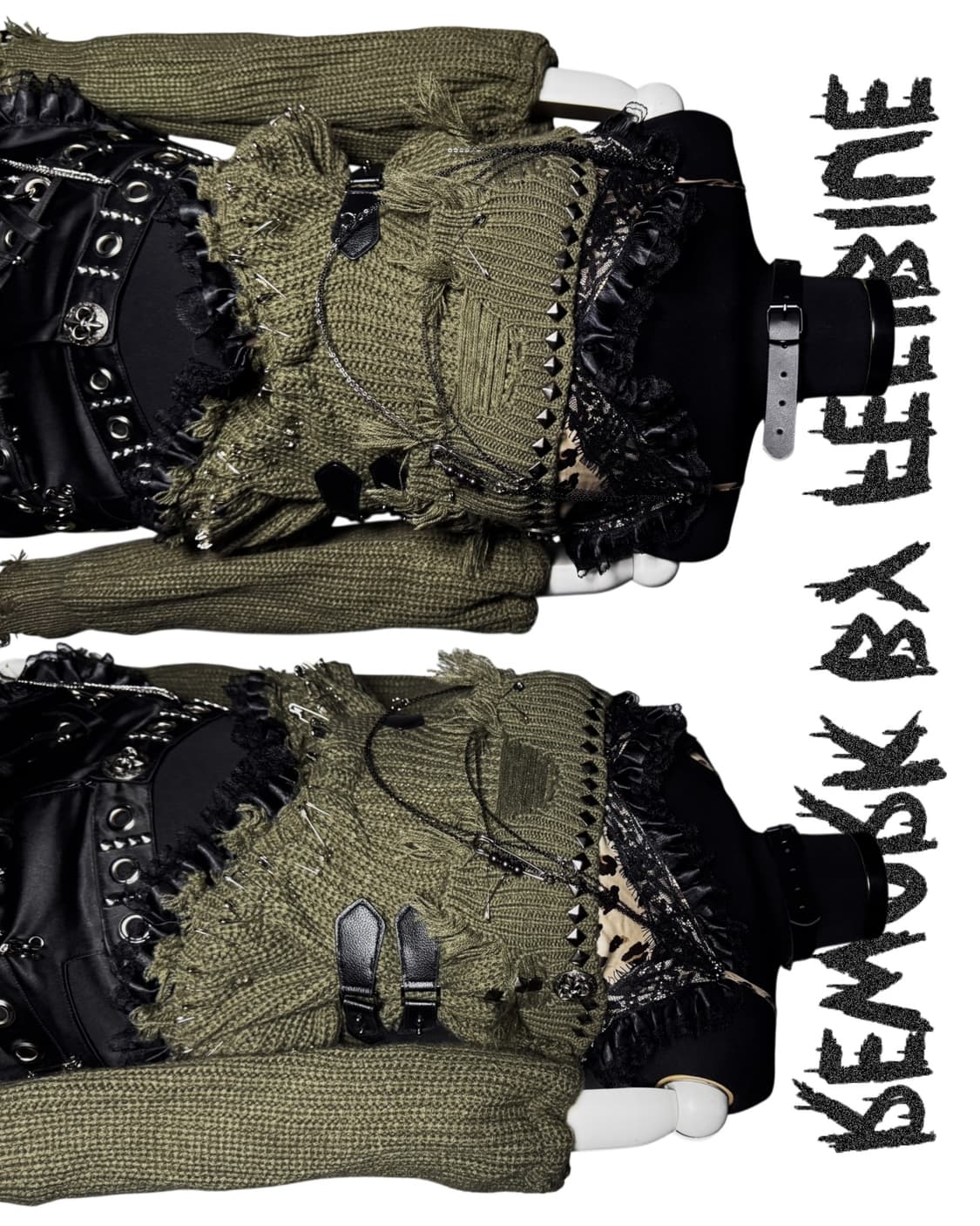 REWORK 032 Hand Distressed Knit Corset 상품이미지3