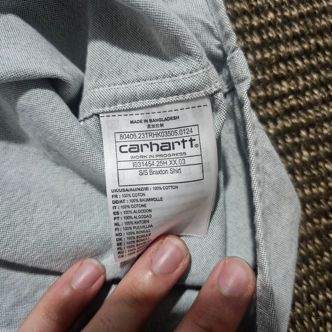 칼하트 워크셔츠 그레이 그린 L 상품이미지6