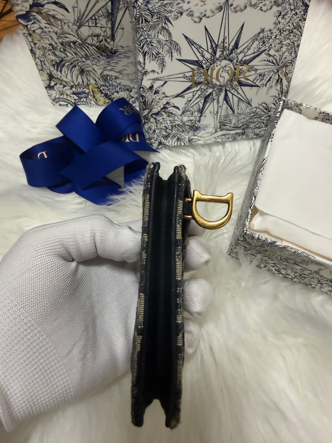 디올 오블리크 새들 카드지갑 상품이미지4