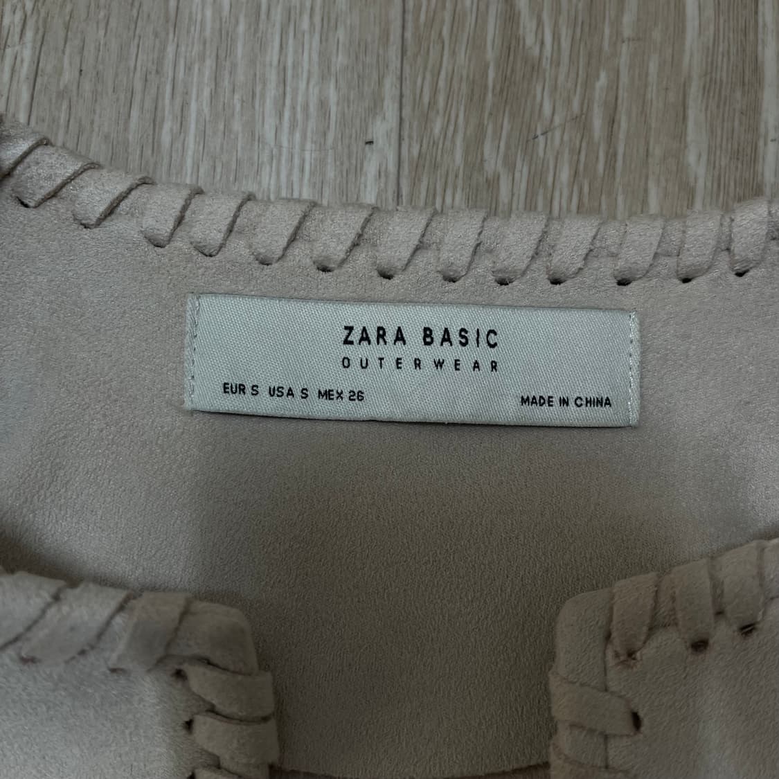 자라 베이직 프린지 크롭 스웨이드 자켓 S/90 상품이미지5