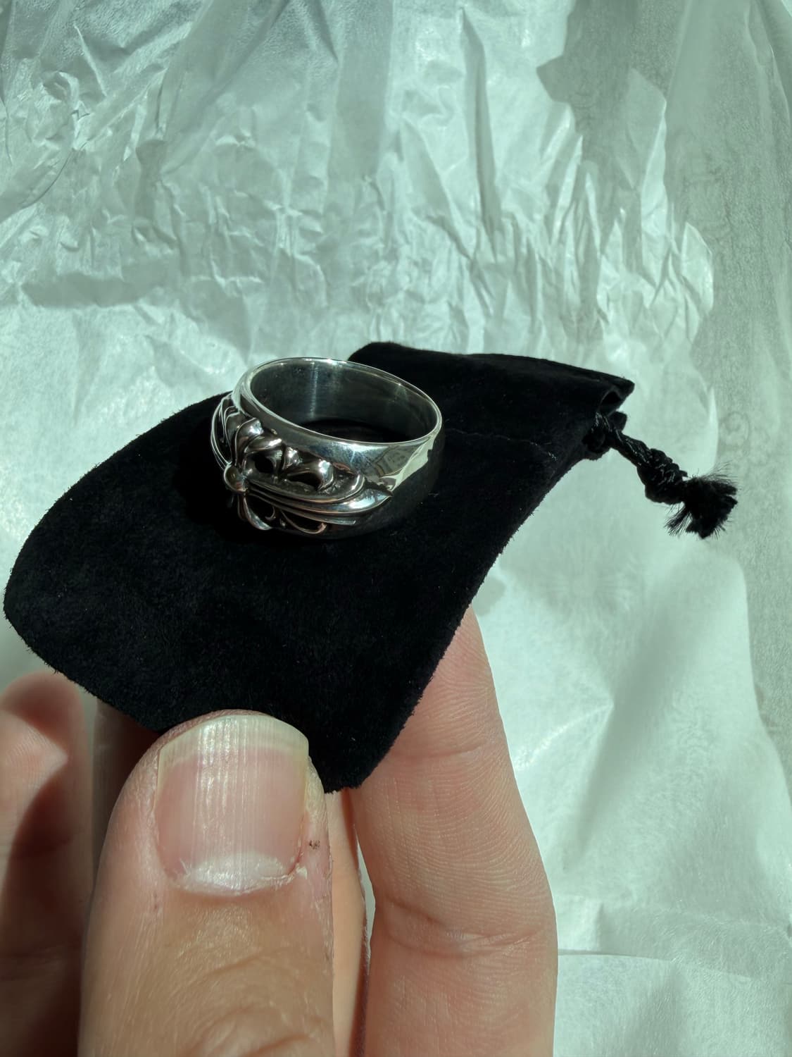 [US10.5] 크롬하츠 플로랄 크로스링 새상품 상품이미지3