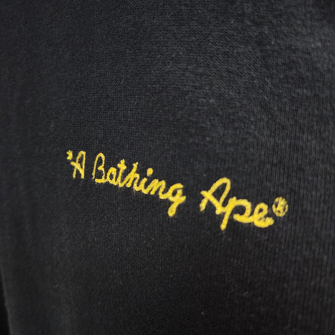베이프 BAPE 빅로고 자수 블랙 맨투맨 L 상품이미지3