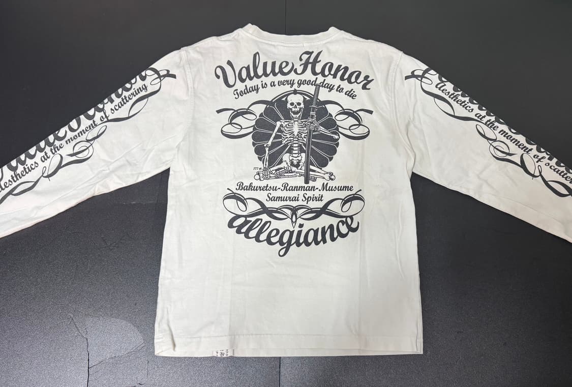 테드 컴퍼니 폭렬난만무책 바이커 스컬 롱슬리브 상품이미지1