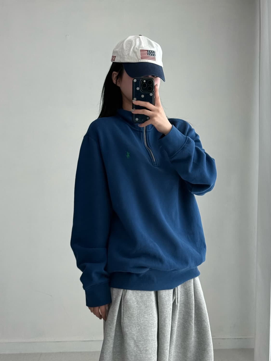 폴로 블루 반집업 상품이미지2