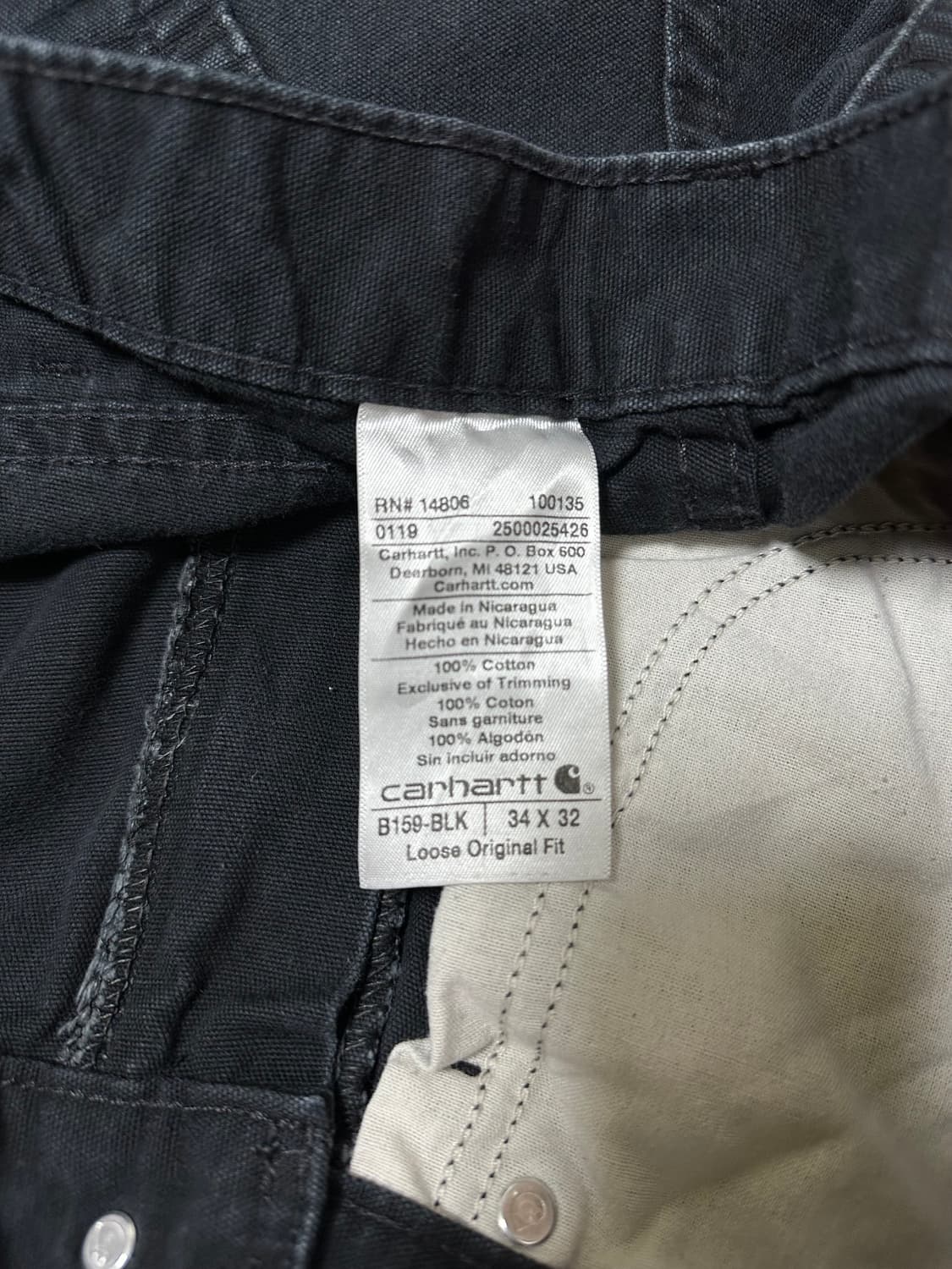 [칼하트] Carhartt Carpenter Pants B159-BLK 상품이미지6