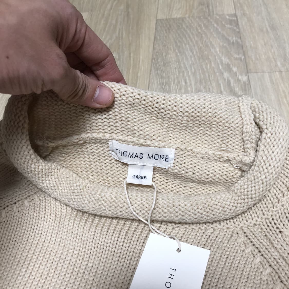 (L) 새상품 토마스모어 THOMAS MORE 메리노울 롤넥 롤링 폴라  상품이미지7