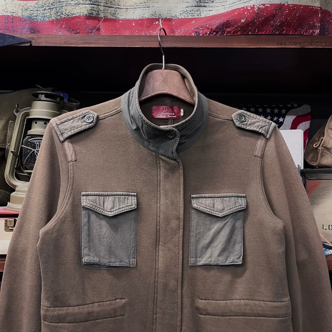 아비렉스 제팬 라인 빅 플래그 페넌트 로고 밀리터리 복각 자켓 N422 상품이미지3