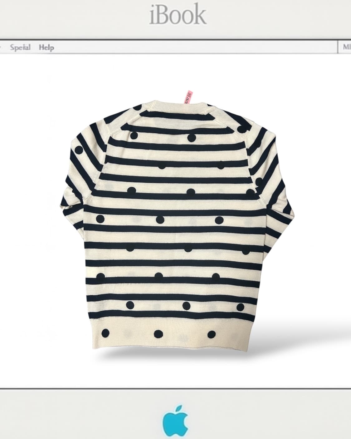 꼼데가르송 도트 스트라이프 아이보리 니트 스웨터 상품이미지2