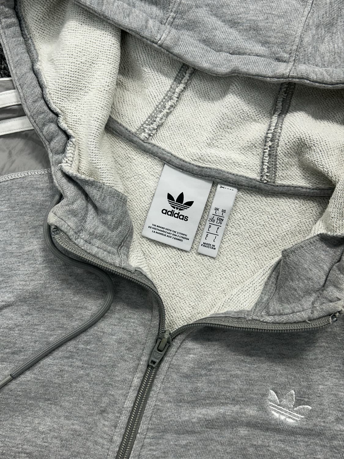 아디다스 그레이 파이어버드 후드집업 L 상품이미지5