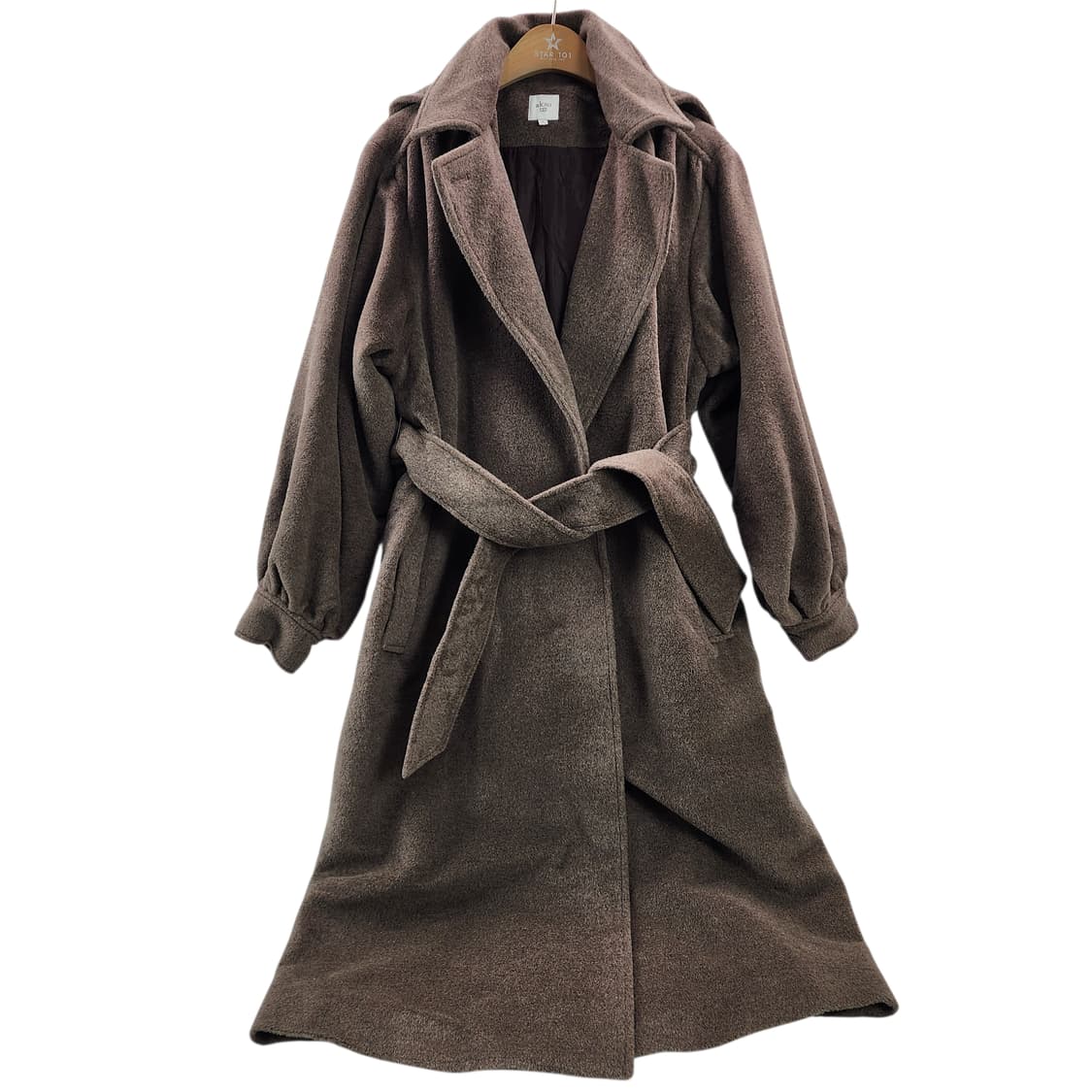 [S] akro 아크로 후디드 울 블렌드 앙고라 코트 상품이미지7