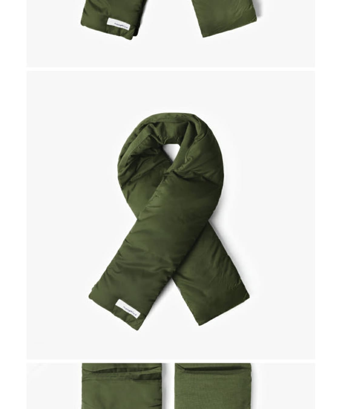 나나미카 패딩 머플러 카키색 상품이미지1