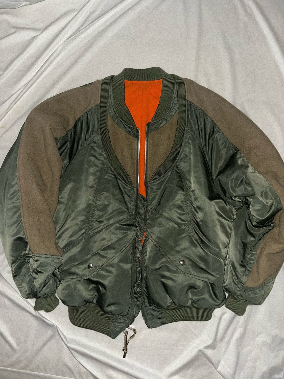 [46] 타카히로 미야시타 더 솔로이스트 14AW 이중봄버 자켓 올리브 상품이미지3