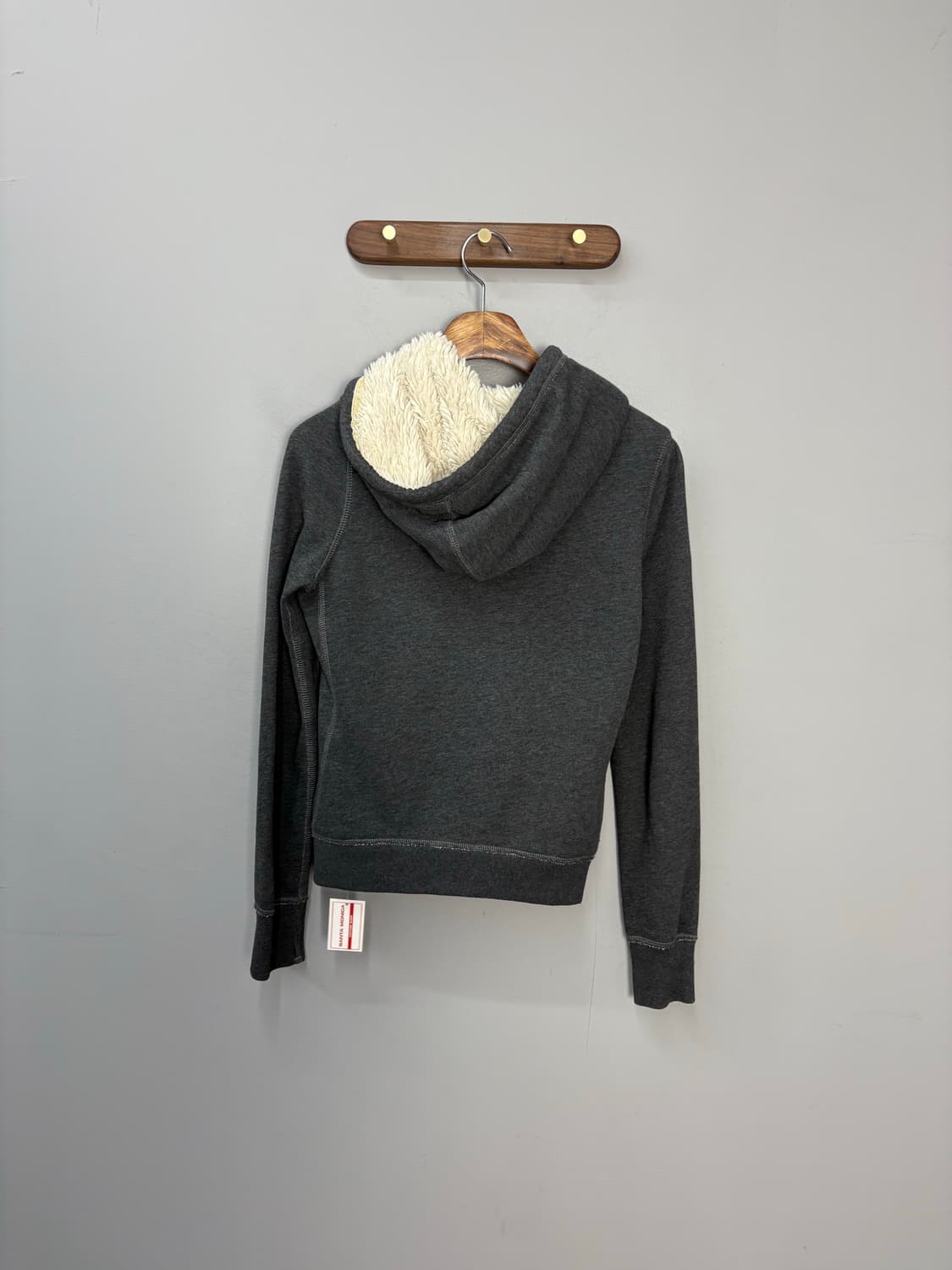 아베크롬비 로고 차콜 쉐르파 후드집업 A2874 상품이미지4