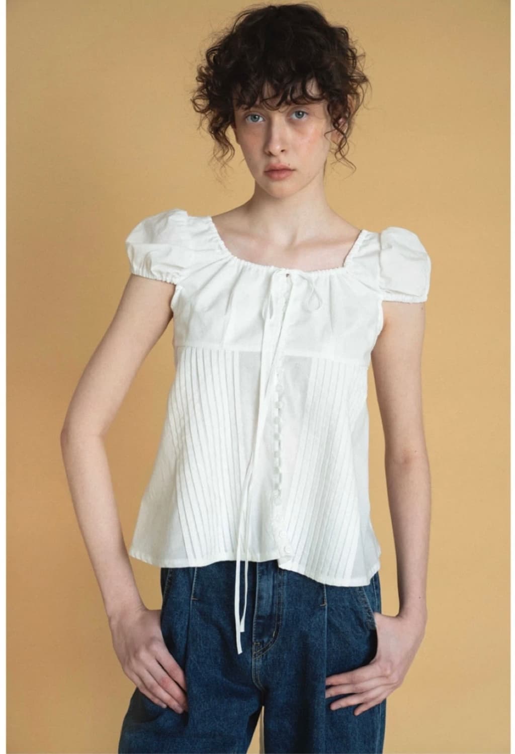 위드아웃썸머 위아썸 몬타나 블라우스 아이보리 상품이미지3