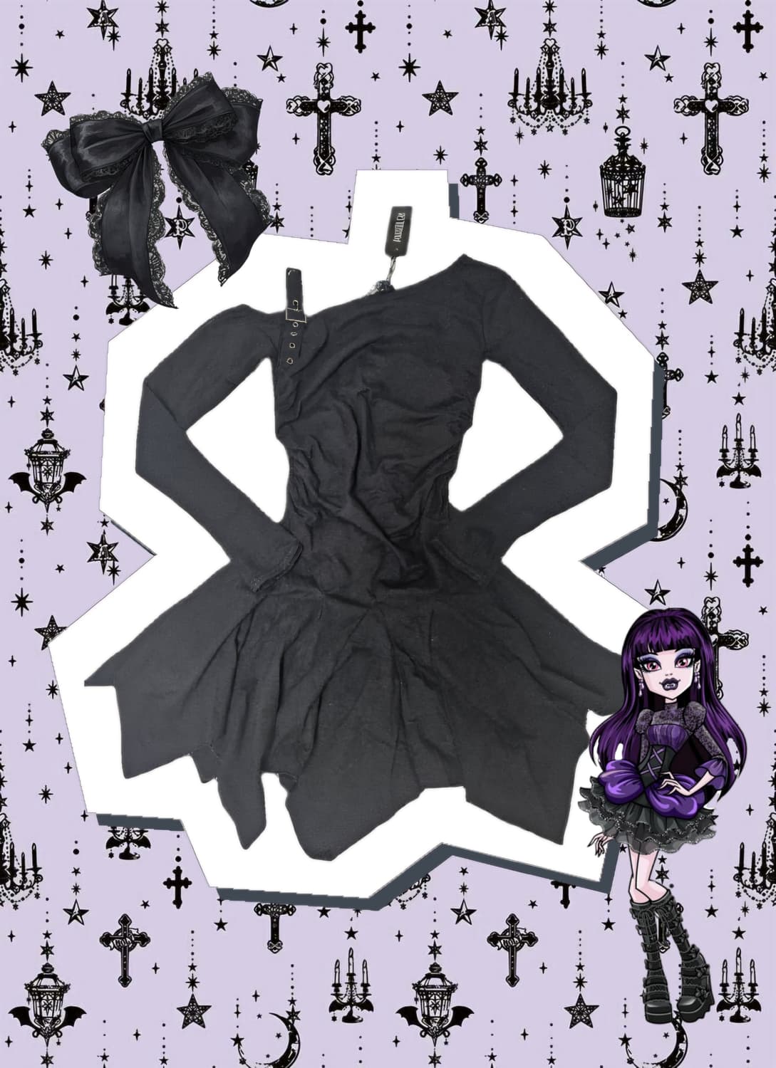 Brooding Thoughts
Mini Dress - BLACK 상품이미지2
