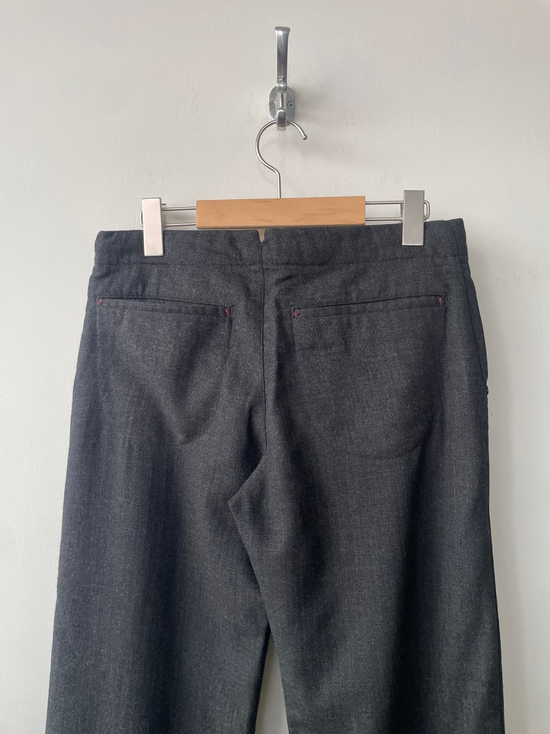 vintage low rise string wool wide pants 상품이미지5