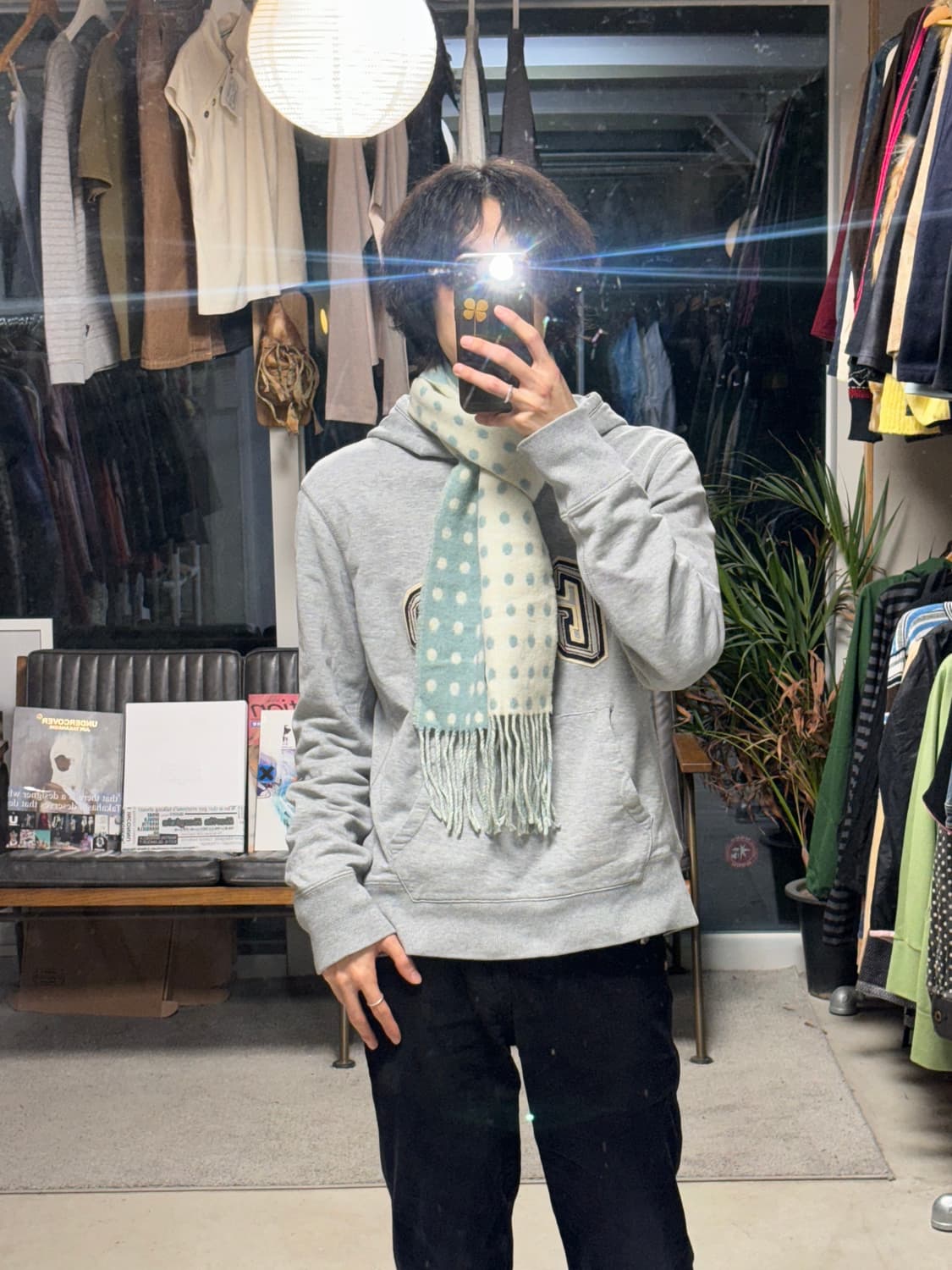 Glen prince 램스울 도트 머플러 상품이미지5