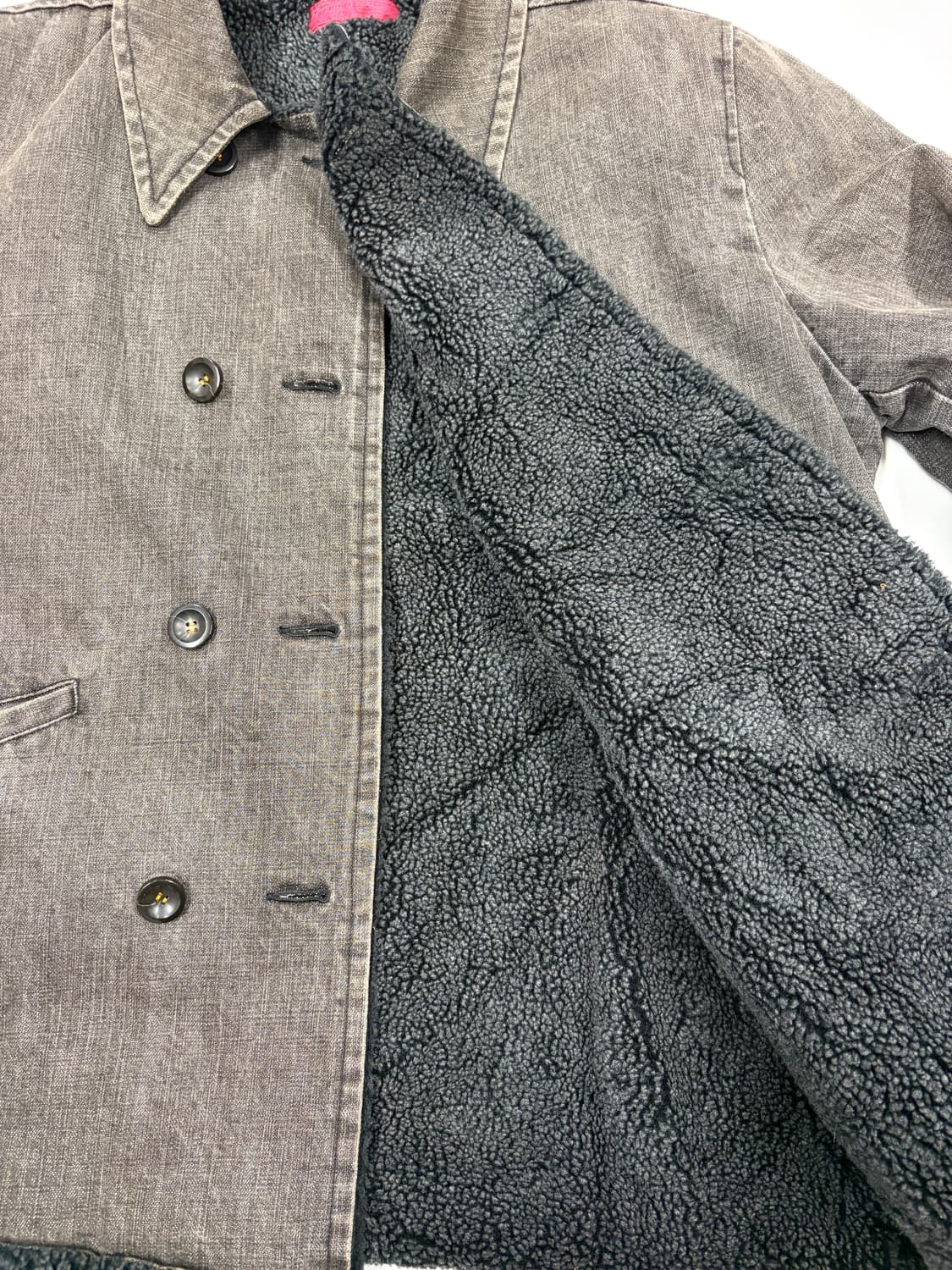 워싱데님 양털 코트 상품이미지9