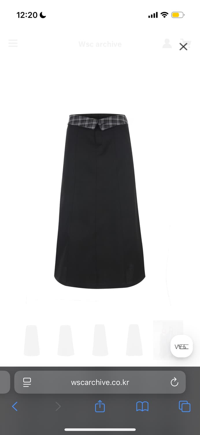 Folded check maxi skirt 001 상품이미지1