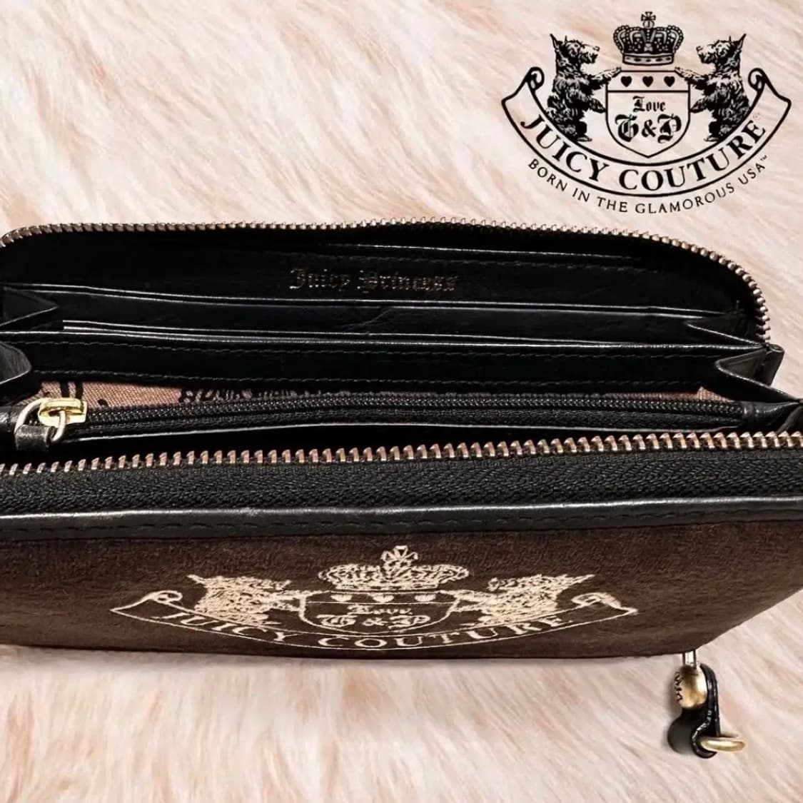 [2002] 쥬시꾸뛰르 벨벳 지갑 초코브라운 상품이미지5